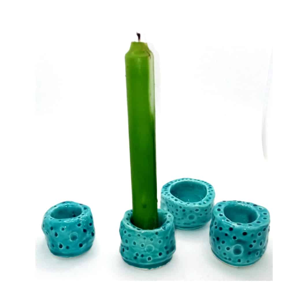 soporte para velas de cerámica, cerámica hecha a mano, cerámica original, decoración de interiores